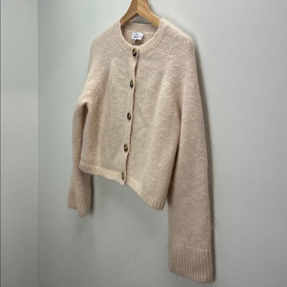 & Other Stories Cream Button-Front Fuzzy Cardigan - Picture 4 of 8